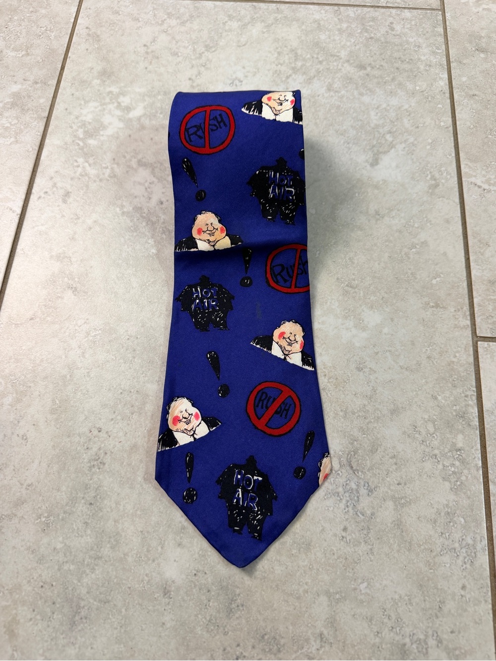 Vintage 1996 Mike Lukovich Political Cartoon Neck Tie Rush Limbaugh